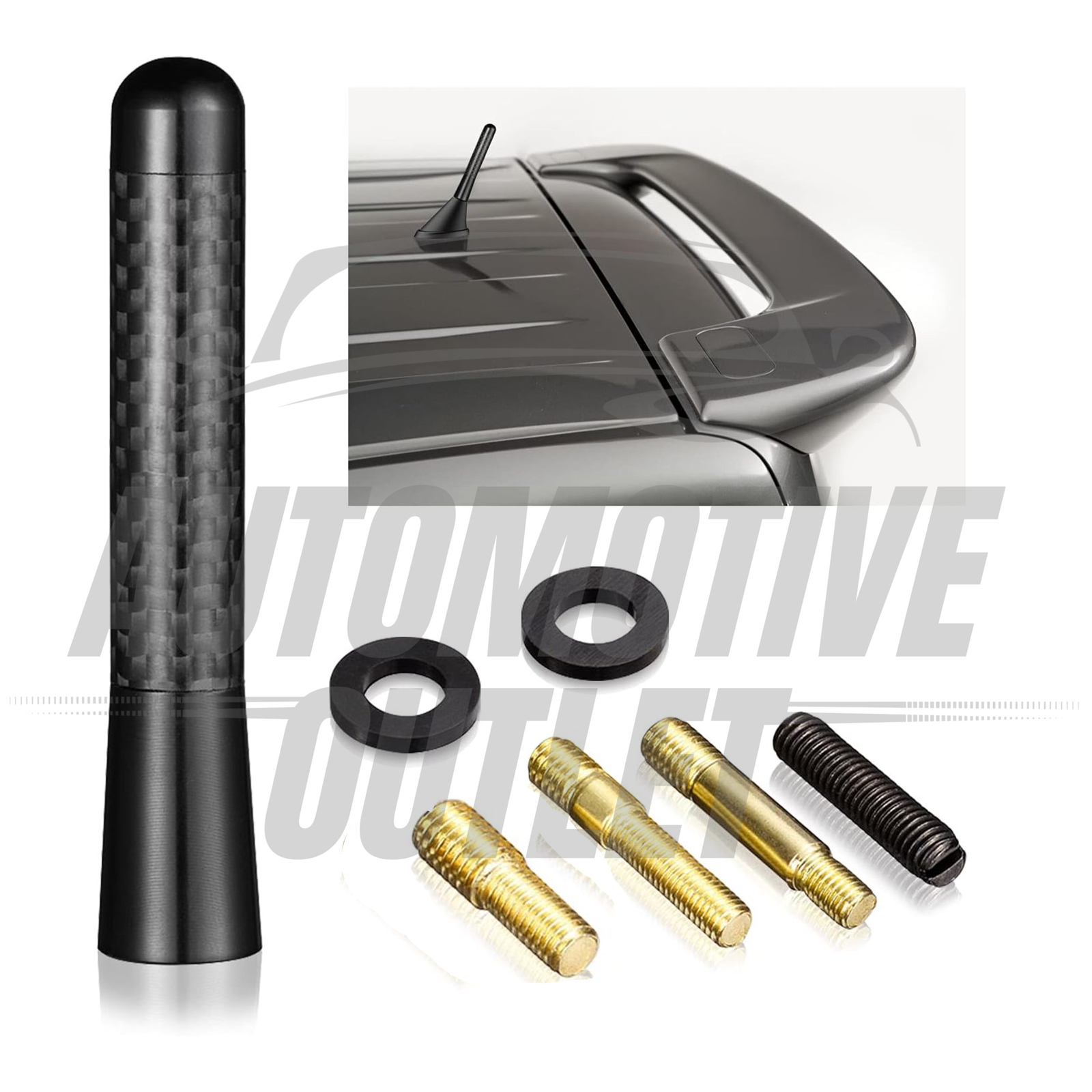 STUBBY SHORT 80mm CARBON FIBRE CAR AERIAL FOR MINI COOPER S JCW R50/52/53 2