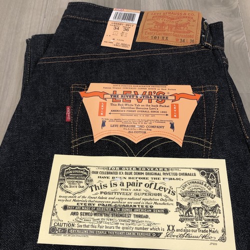 1955の501XX堅いW34x36(新品・タグ付き)が日本55501-0017で作ったLVCをおおっているリーバイス・ビンテージのeBay公認海外通販|セカイモン