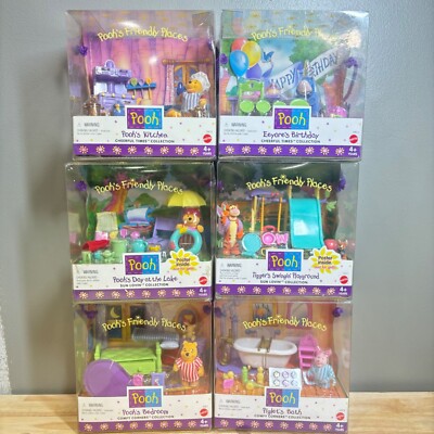 Pooh s Friendly Places Lot Comfy Corners Cheerful Times Sun Lovin  New w/ damage
