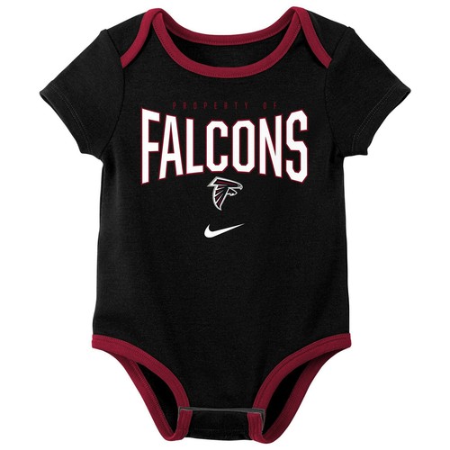 Набор из трех комплектов Nike NFL Infant Newborn Atlanta Falcons Nostalgic Icon Creeper
