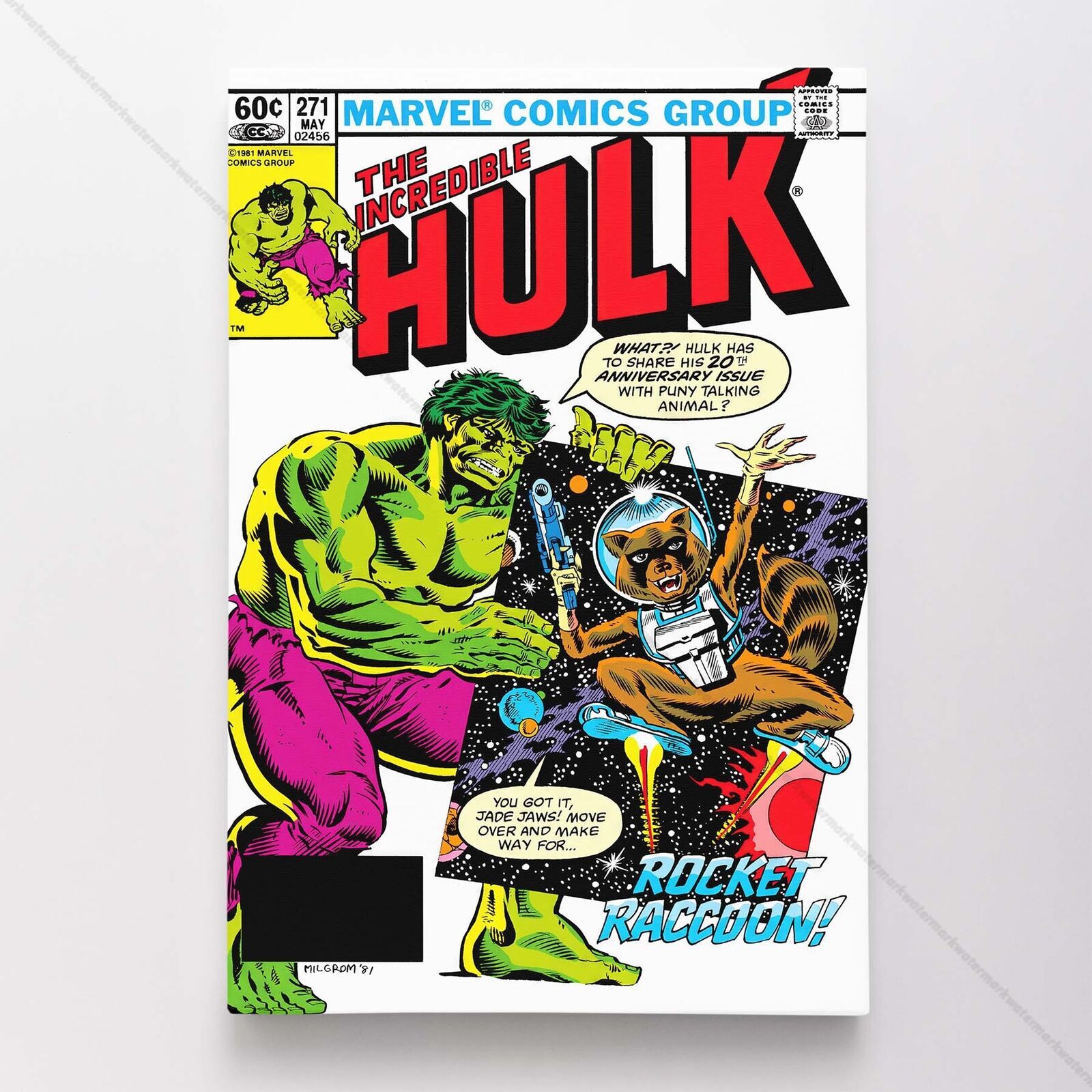 Incredible Hulk #271 Poster Canvas Superhero Marvel Comic Book Print