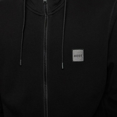 HUGO BOSS BOSS ORANGE HUGO ZETALK 1 REISSVERSCHLUSS KAPUZENPULLOVER SCHWARZ 001 50462789