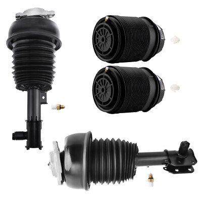 2XStoßdämpfer Vorne + 2X Luftbalg Hinten For Mercedes E-Klasse W212 S212 4matic