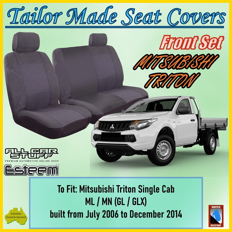 Tailor Made Seat Covers For Mitsubishi Triton Single Cab From 07/2006 To 12/2014