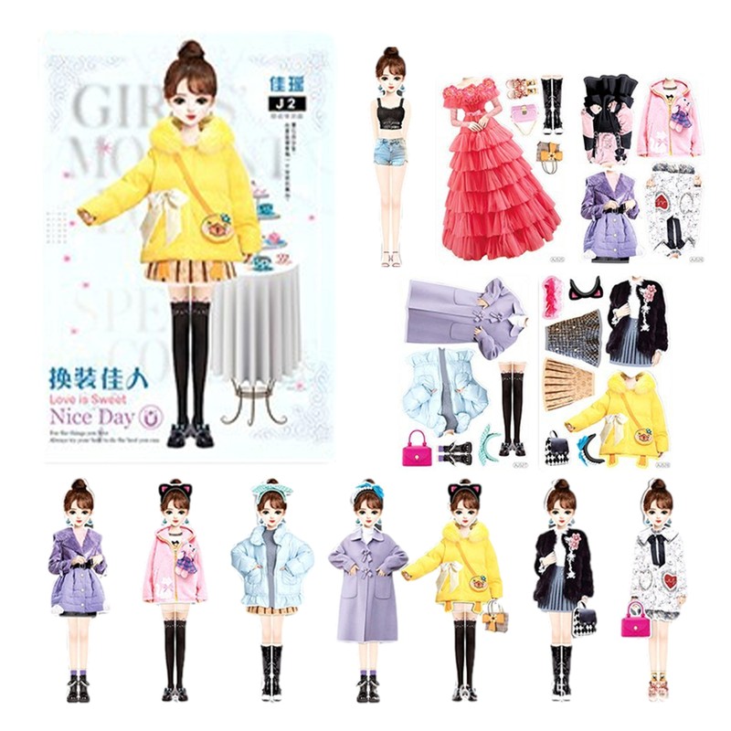 Magnetic Dress Up Princess Paper Dolls For Girls Magnetic Dress-Up Doll