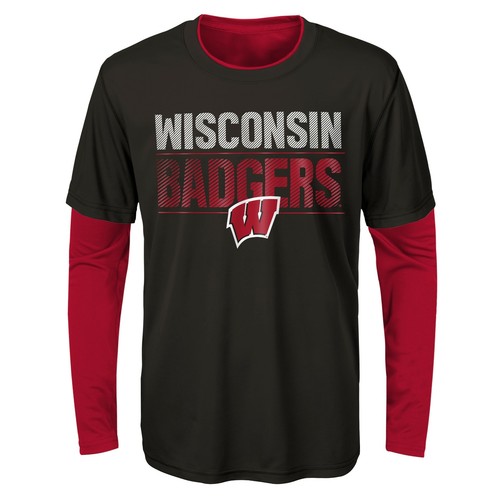 Комбинированная футболка Outerstuff Youth NCAA Wisconsin Badgers Performance