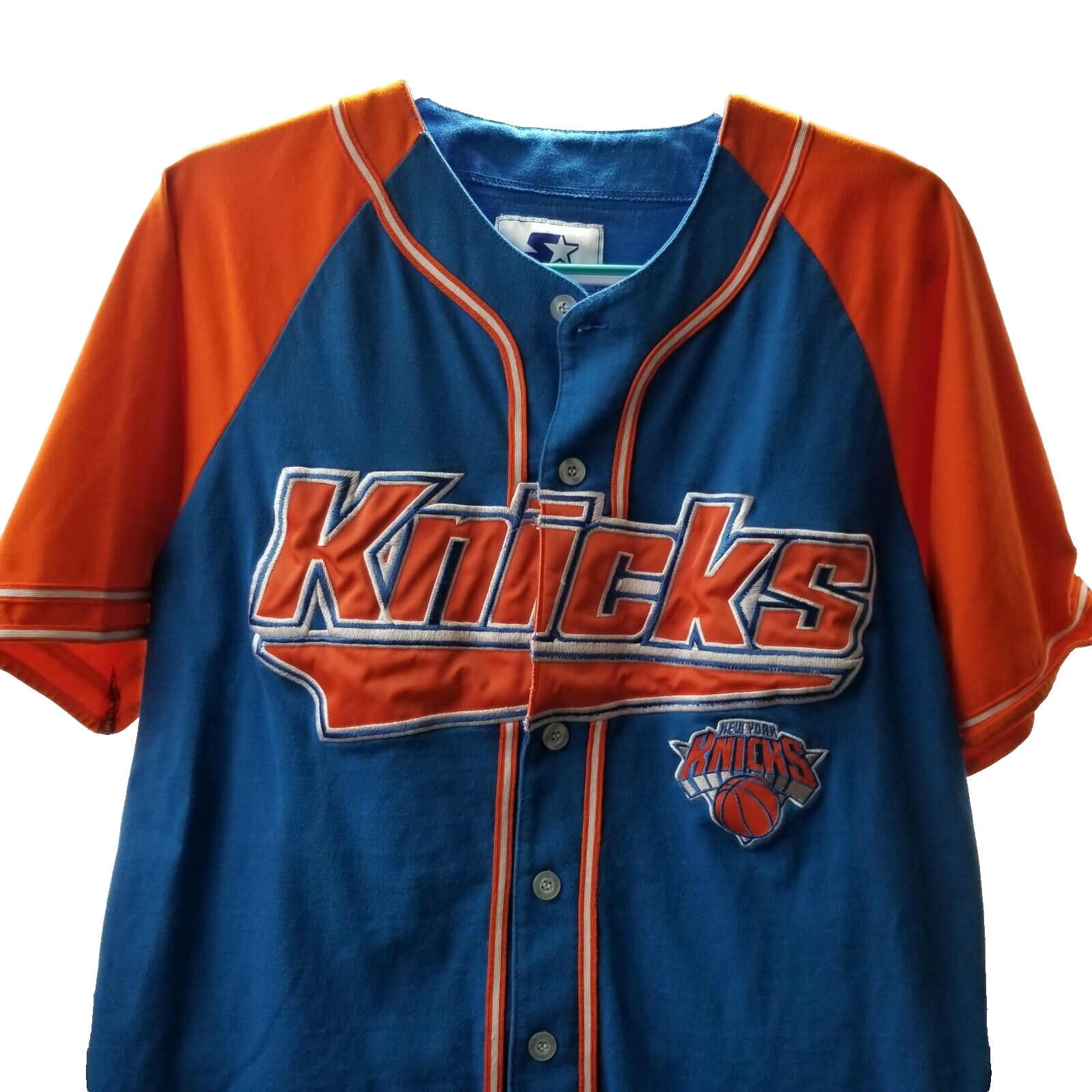 New York Knicks Starter Button Up Baseball Jersey Mens Size