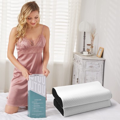 Contour Memory Foam Pillow for Pain Relief Sleeping, Cooling Gel Ventilated C...