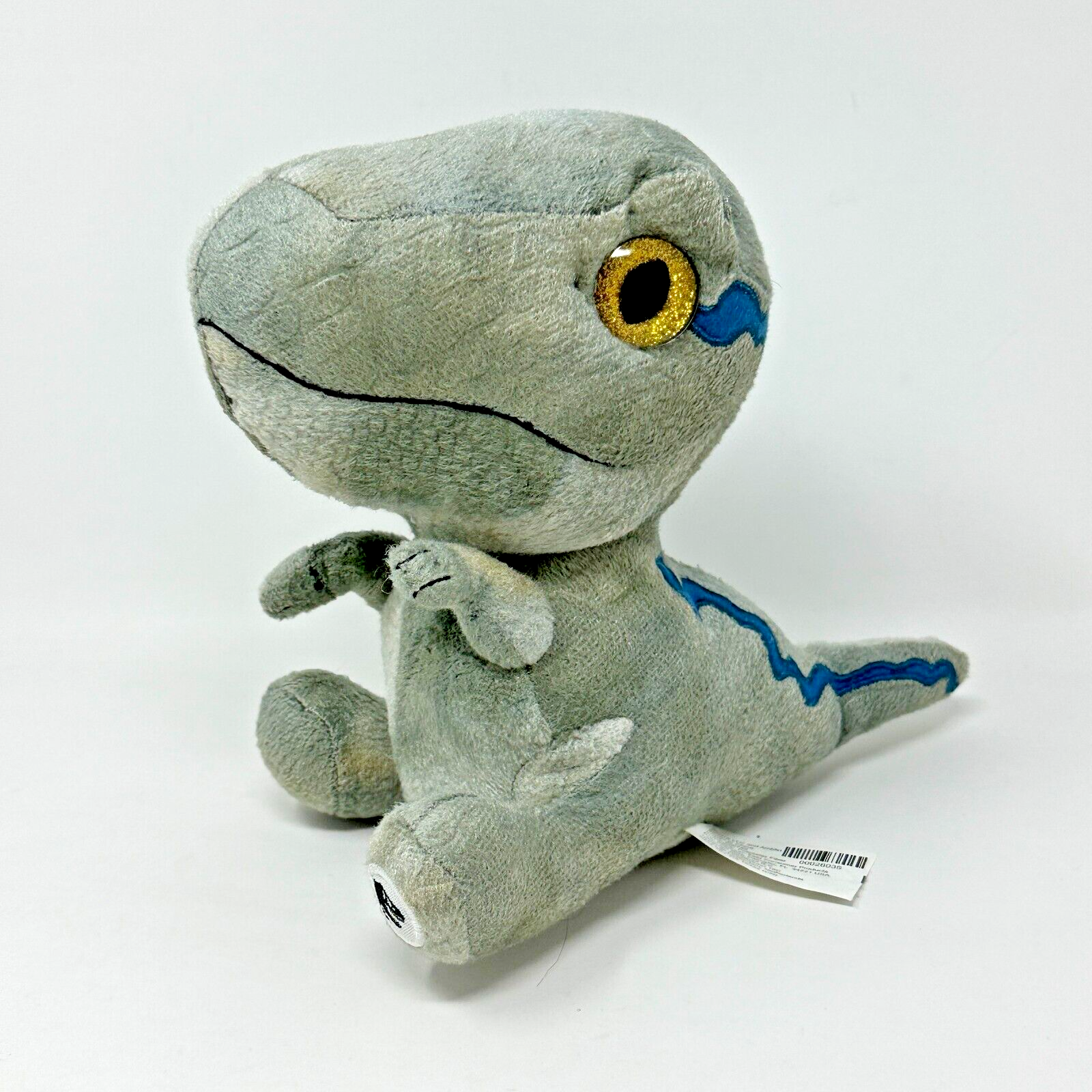 Jurassic World Dinosaur Velociraptor BLUE Plush Raptor Stuffed Animal Glit Eyes