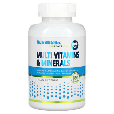 NutriBiotic Hypoallergenic Multiple 180 Capsules Egg-Free, Gluten-Free,