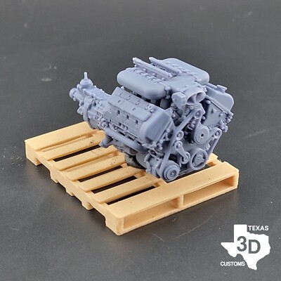 Ford FR500C model engine resin 3D printed 1:24-1:8 scale