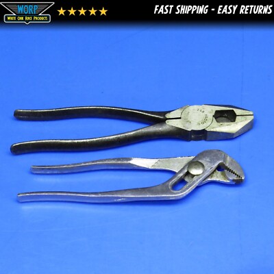 PROTO 242 268 CHANNEL LOCKS LINEMAN'S PLIERS 7-1/2'' / 8-5/8'' OAL SET PAIR