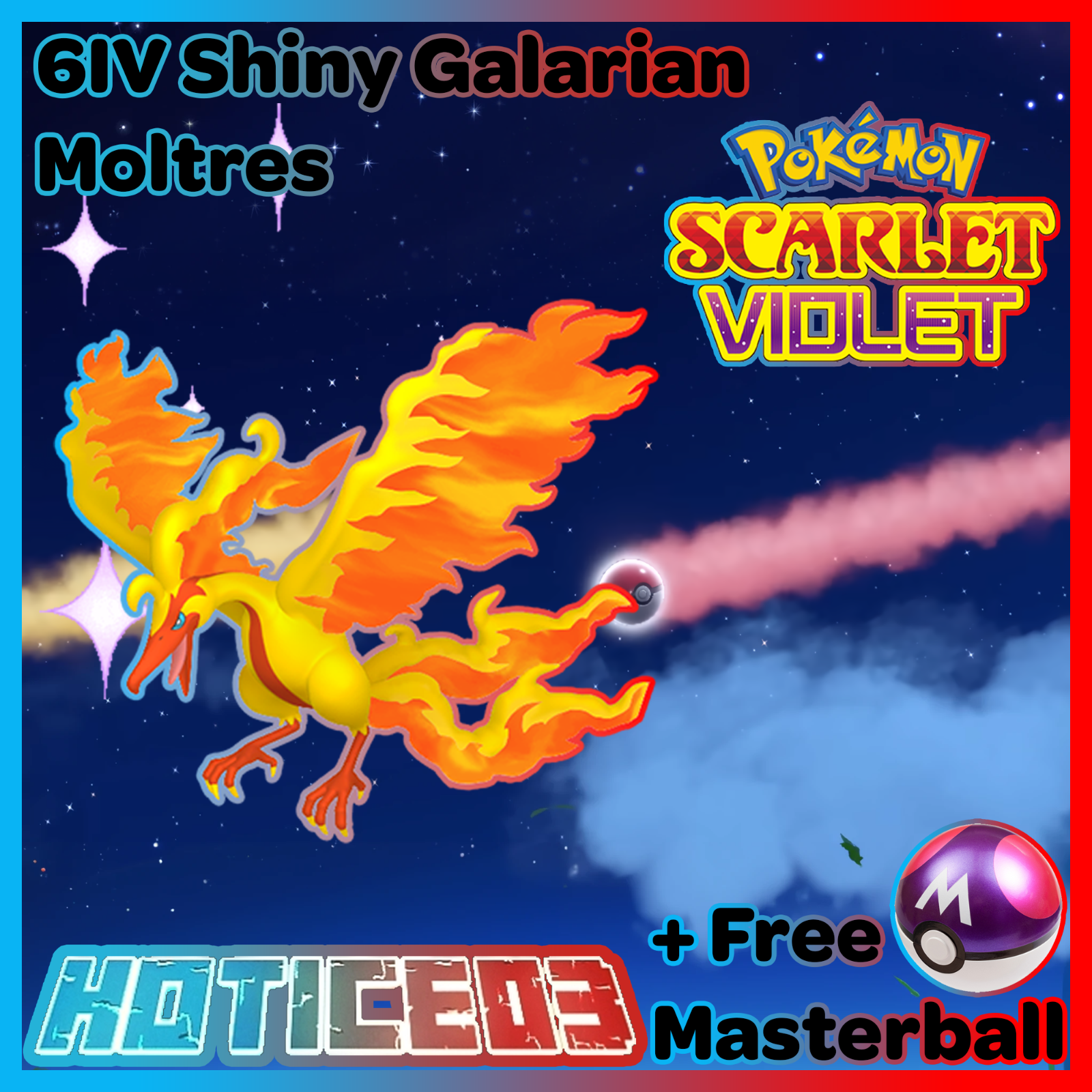 ✨ Galarian Moltres Shiny 6IV - Pokémon Scarlatto/Viola - Competitivo VGC 🔥 - Foto 2