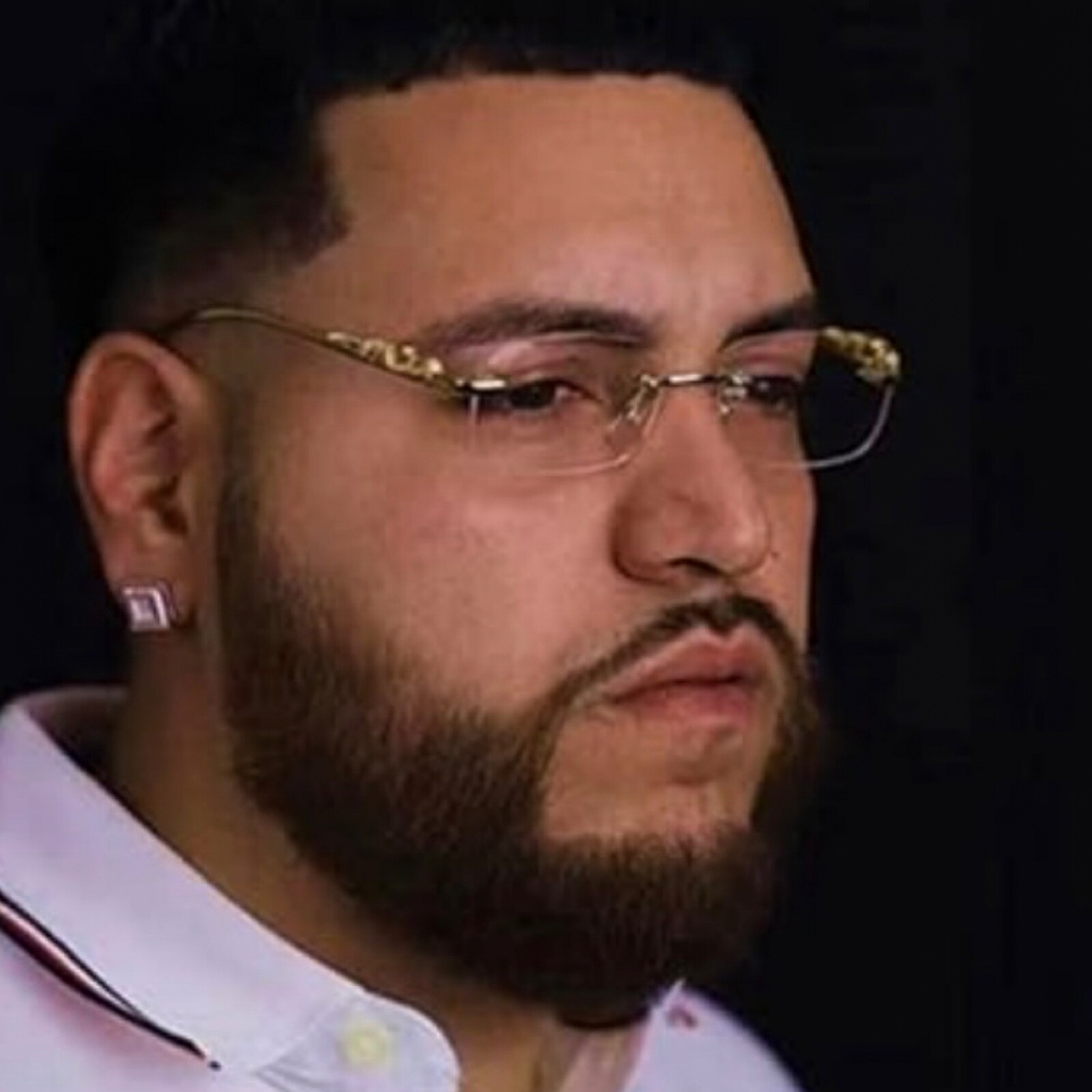 Gold Wire Frame Rimless Men's Luxury Leopard Hip Hop Retro Clear  Lens Glasses