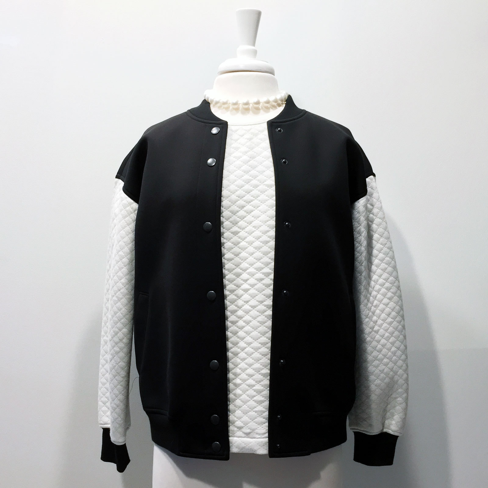 TIBI | Rare Contrast Quilted Bomber Jacket w/ Matching Top – Size 6/XS