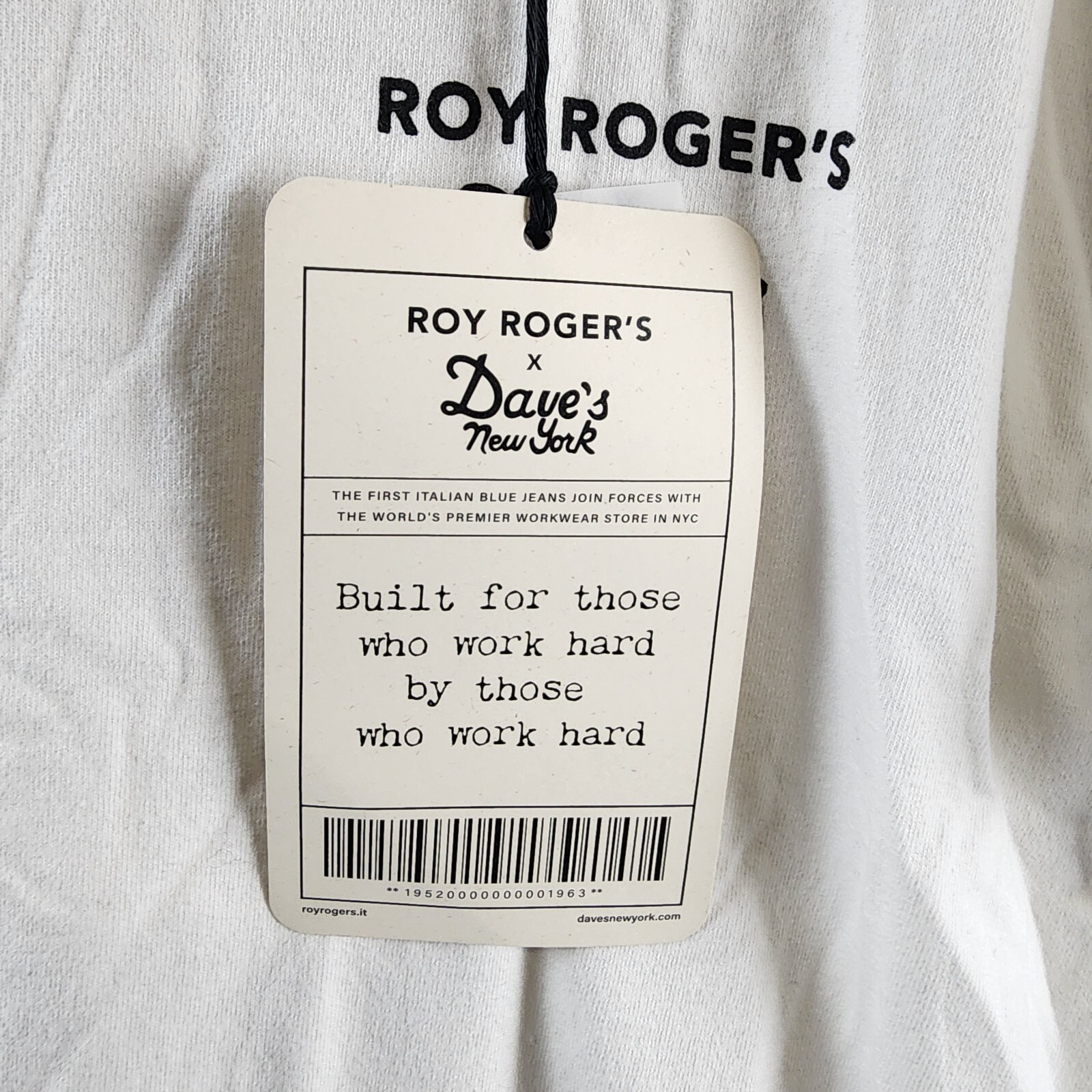 Roy Roger's X Dave's New York Industrial Print Tee Men's M White Crew Neck S/S - Picture 7 of 16