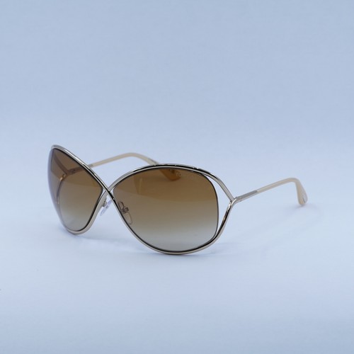 Pre-owned Tom Ford Ft0130 28f Shiny Rose Gold/gradient Brown 68-10-115 Sunglasses