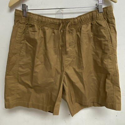 DSG Men's 6'' Inseam Cotton Woven Shorts Sahara Sand Relaxed Solid Trend DAM13135