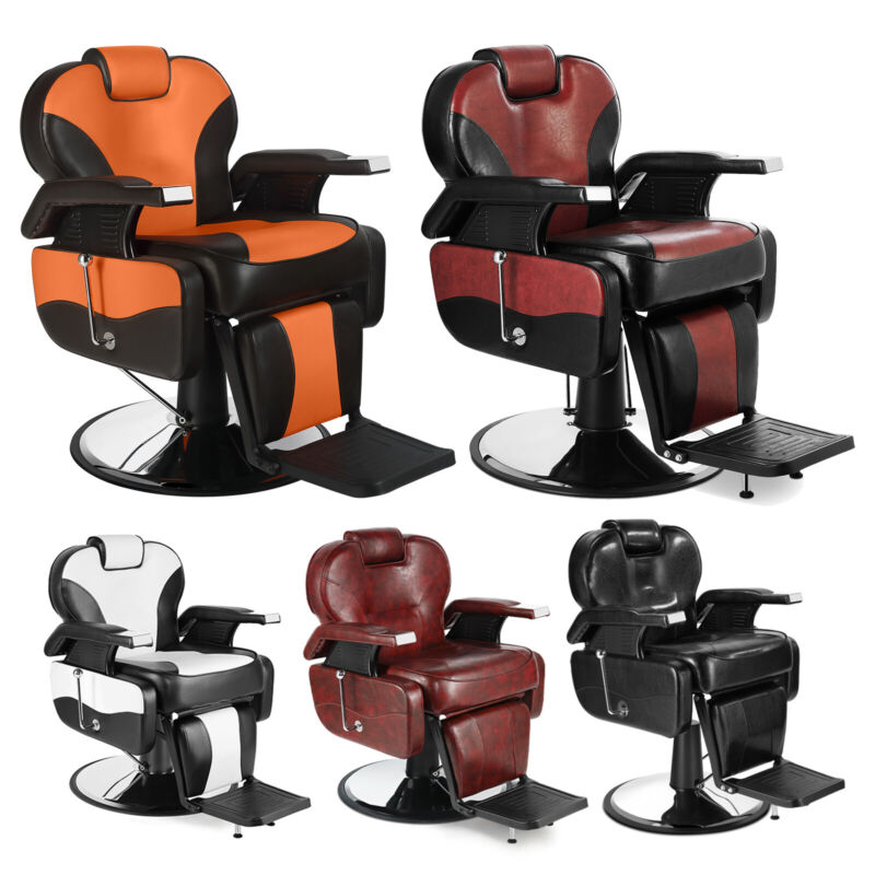 Pro All Purpose Hydraulic Reclining Barber Chair Heavy Duty Shampoo Beauty Salon