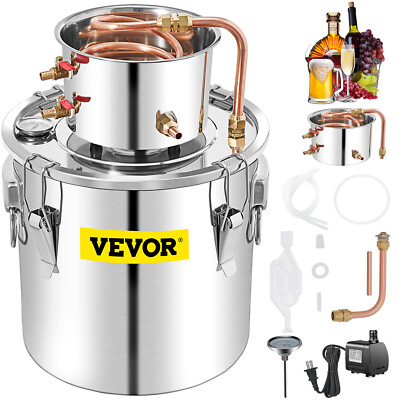 VEVOR 13.2Gal Alcohol Distiller Water Wine Distiller Brewing Kit w/ Water Pump
