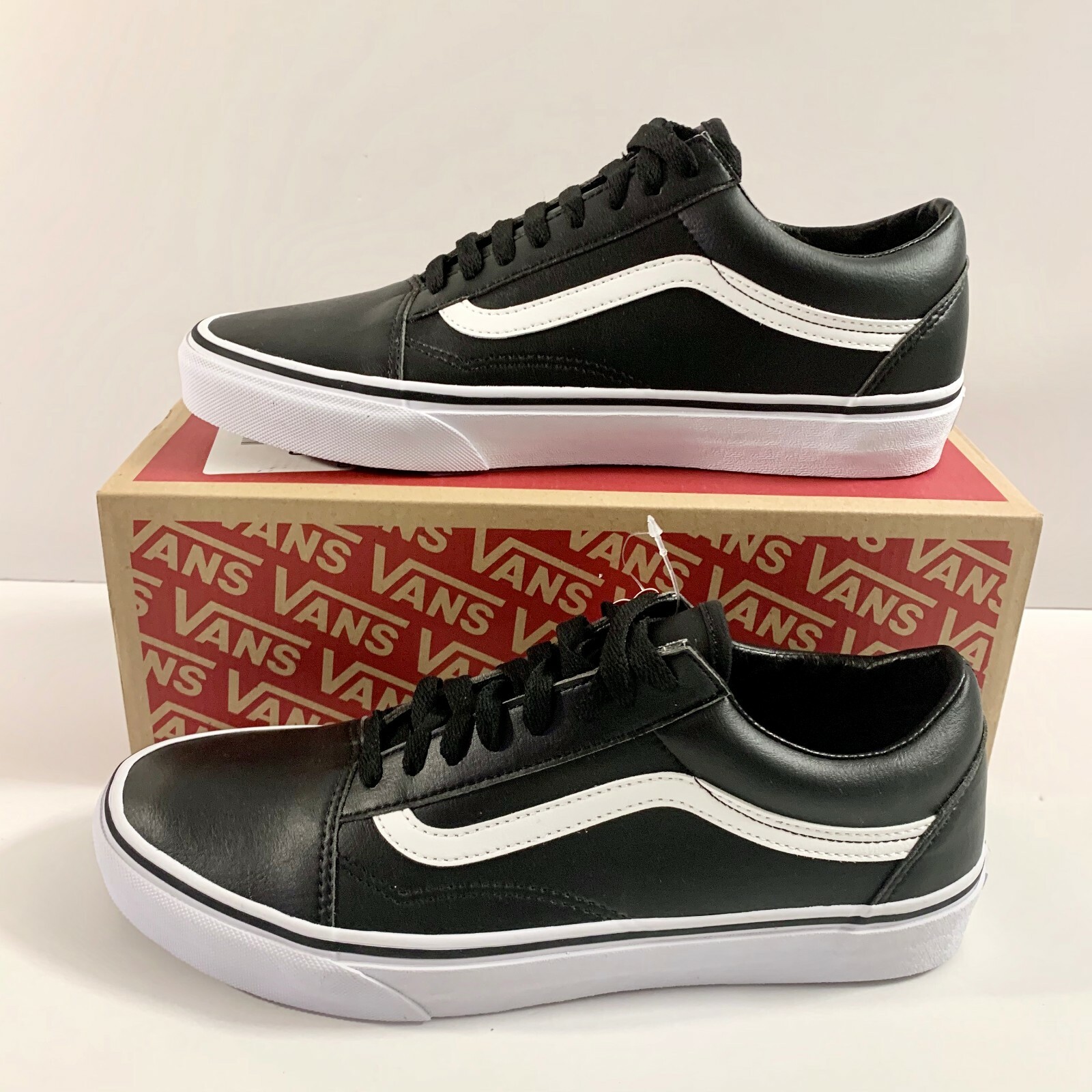 vans old skool white leather