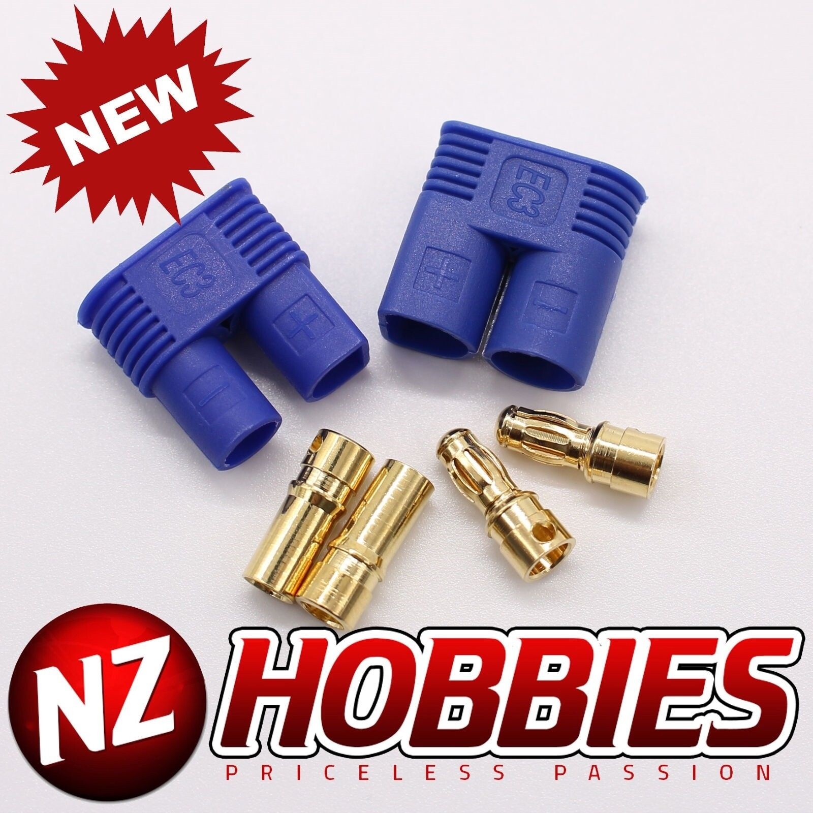 NZHOBBIES EC3 Connectors - (1) Male, (1) Female # NZ0112