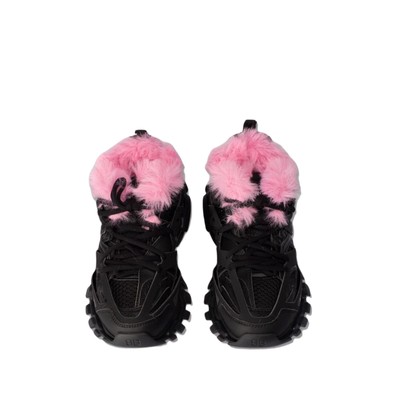 Pre-owned Balenciaga Track Sneakers In Black,pink