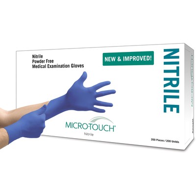 Micro-Touch Nitrile Exam Glove Standard Cuff Length MEDIUM 1000 per Case
