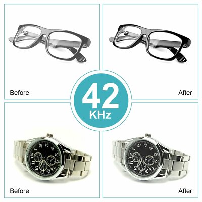 Ukoke Stainless Steel Ultrasonic Jewelry Cleaner w/ Timer, 600mL Silver