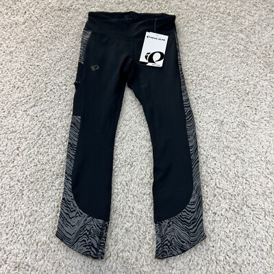 PEARL iZUMi Escape Cycling 3/4 Tight Womens XS Black Gray Stretch Biking NWT
