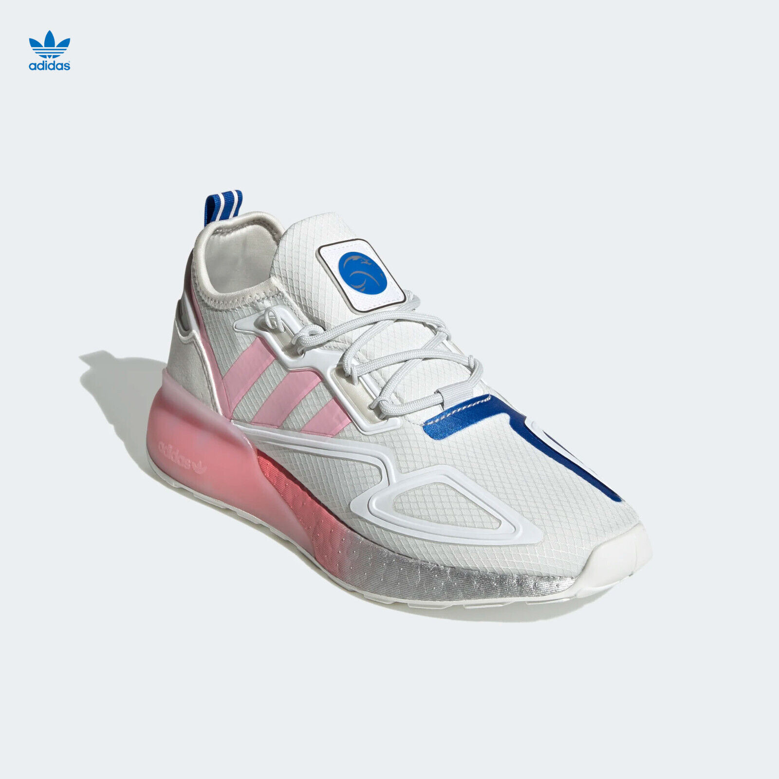 Adidas Originals x NASA ZX 2K Boost Shoes White / Pink FZ3900 Women's Size 8 Adidas Originals x NASA ZX 2K Boost Shoes White / Pink FZ3900 Women's Size 8