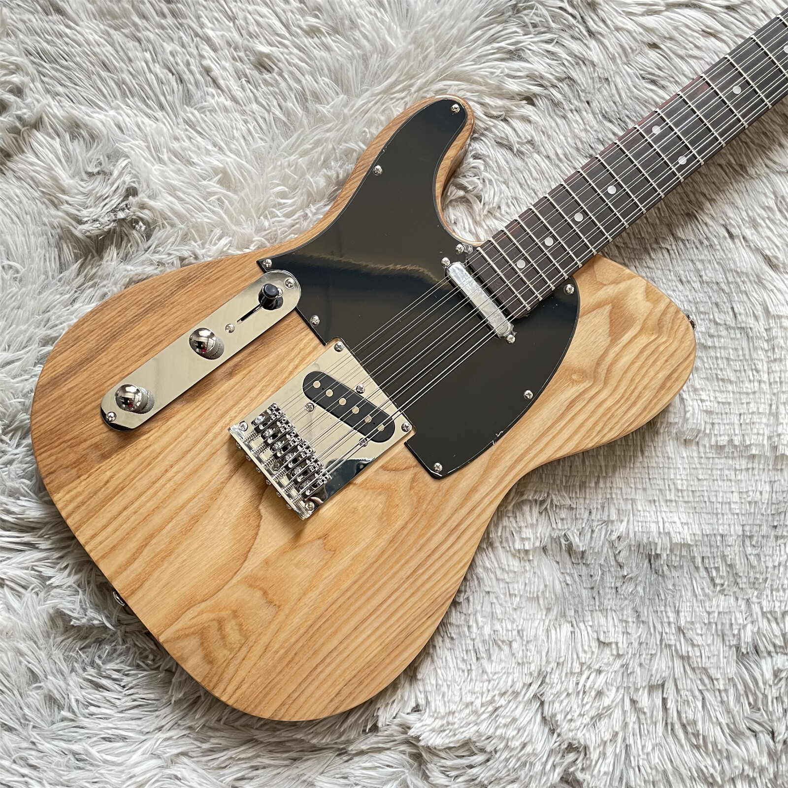 Natural TL Electric Guitar 12 String S S Pickups Left Handed Ebony Fingerboard