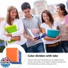 HABGP 96Pcs/12 Set 8 Tab Dividers for 3 Ring Binder, Colorful 3 Ring Binder Dividers with Tabs, 96 Pcs Page Folder Dividers, Plastic Tabbed File Dividers with Tabs, Three Ring Binder Index Dividers