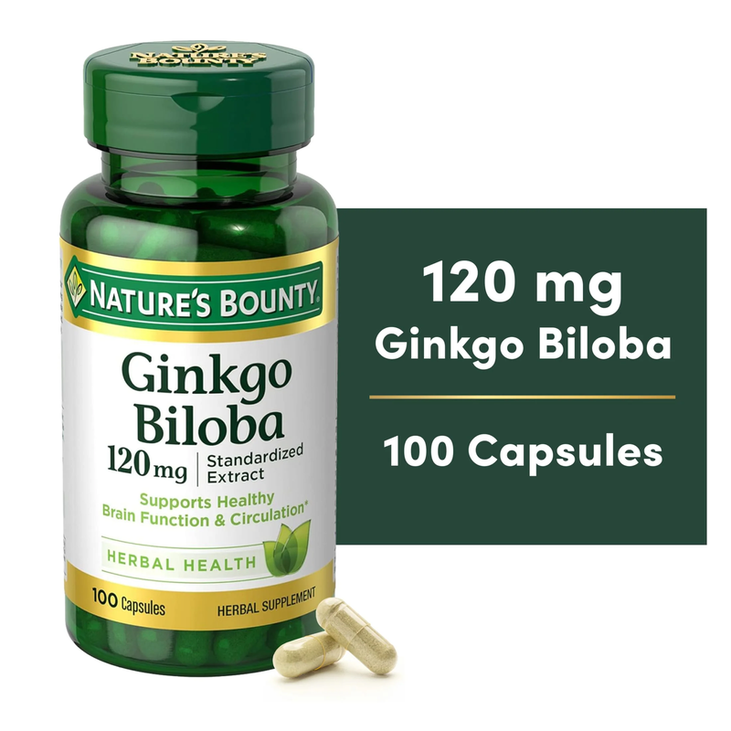 Nature’S Bounty Ginkgo Biloba, Memory Support Herbal Supplement, 120 Mg, 100 Co
