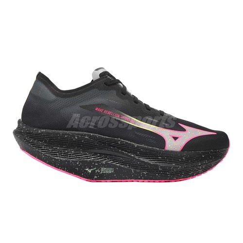 Pre-owned Mizuno Wave Rebellion Pro 2 Black Pink Men Unisex Racing Running U1gd2417-52