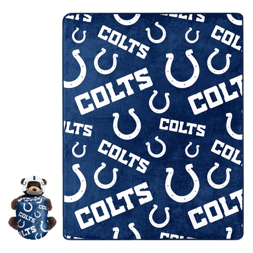 Плюшевый комбинезон с медведями Northwest NFL Indianapolis Colts с шелковым пледом на ощупь