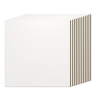 12 Pack Sublimation Hardboard Blanks MDF Wood Sheets Bulk White 12'' x 12'',1/8...