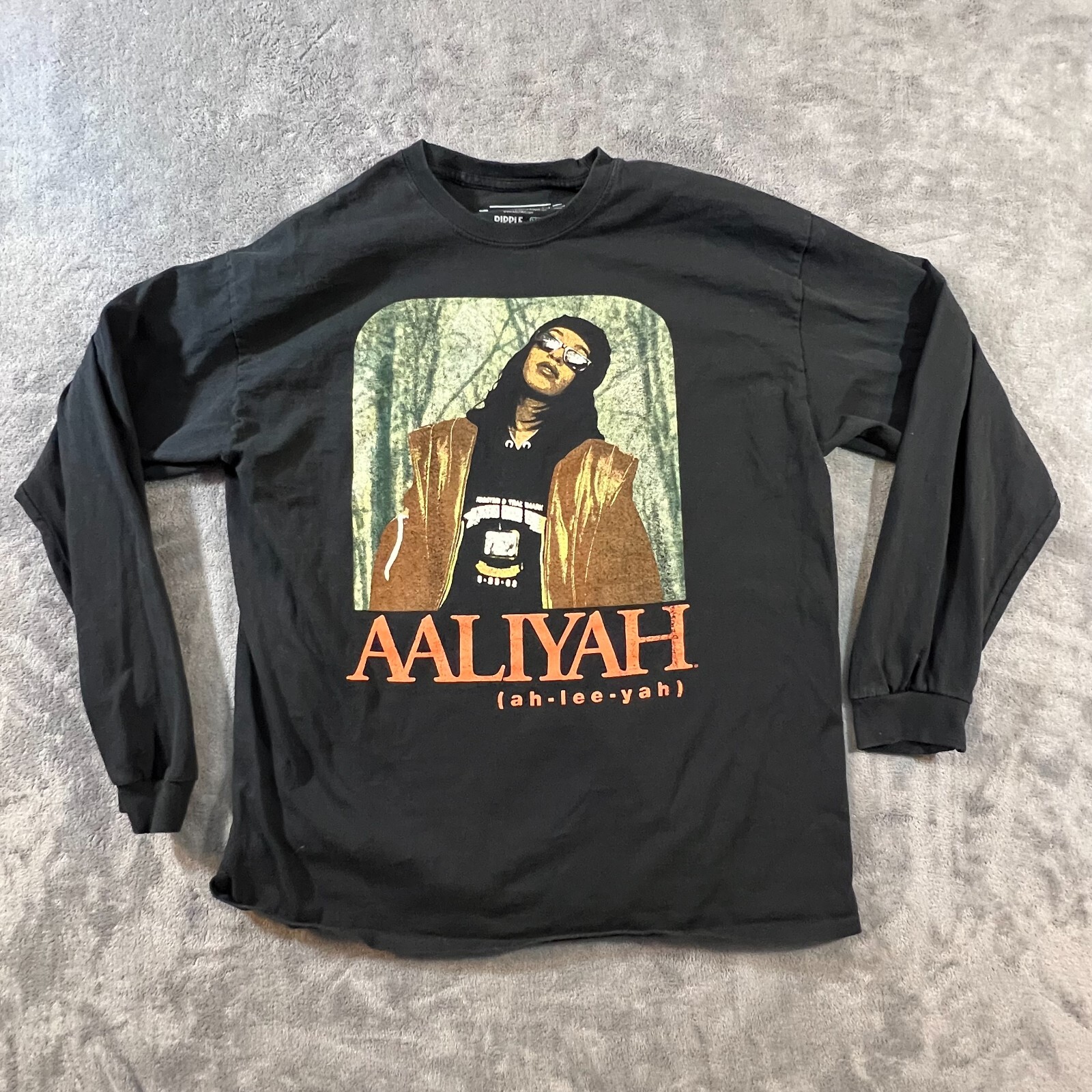Aaliyah Back Forth Long Sleeve Shirt Ripple XL Y2K Hip Hop