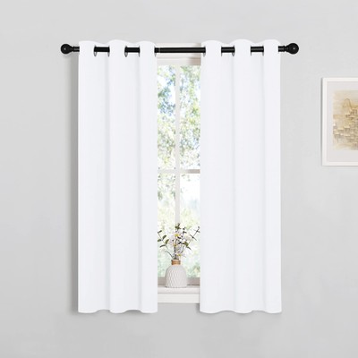 Draperies Curtains Panels, 2 Panels, 29 by 40, White, Blocking Out 50% Sunlight