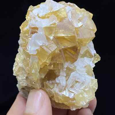 168g Natural Yellow Rock Sugar Calcite Specimen/Fujian, China