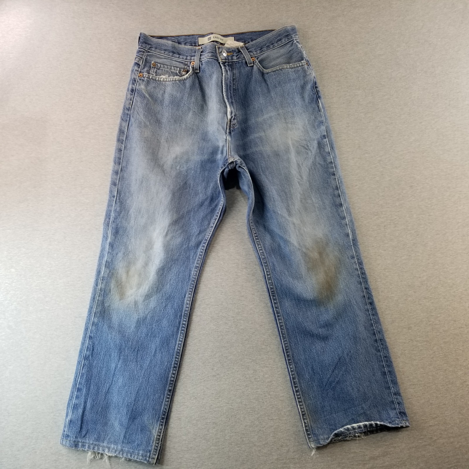 Gap Jeans Mens Sz 32x28 VTG Easy Fit Med Wash 100%Cttn Normcore WOrkcore Durable