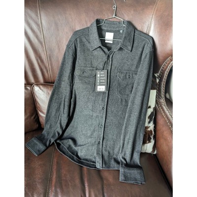 7 DIAMONDS Daybreak Button-Up Long Sleeve Shirt Men's XL Charcoal