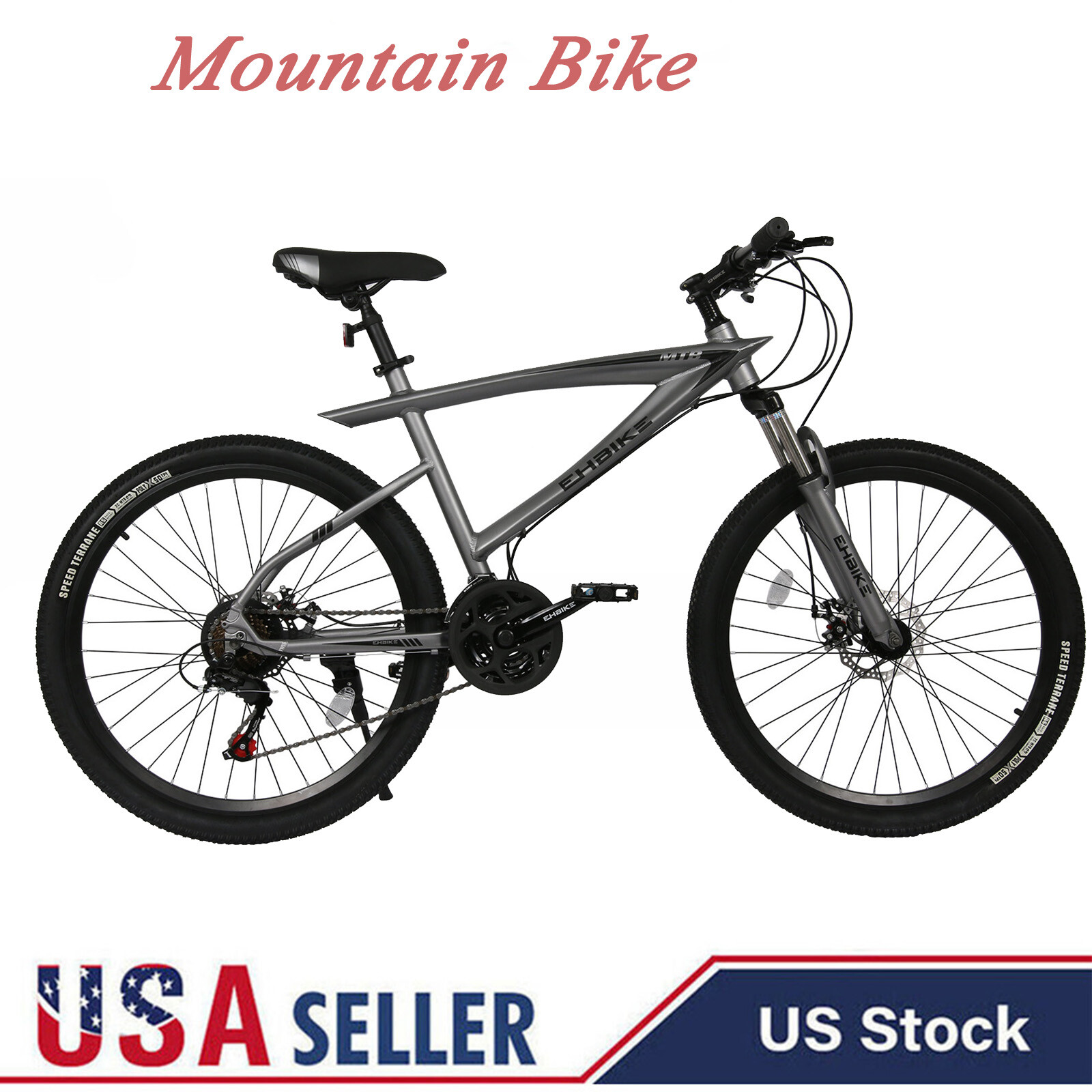 21-Speed Mountain Bike With 26-Inch Wheels Disc-Brake Alumin