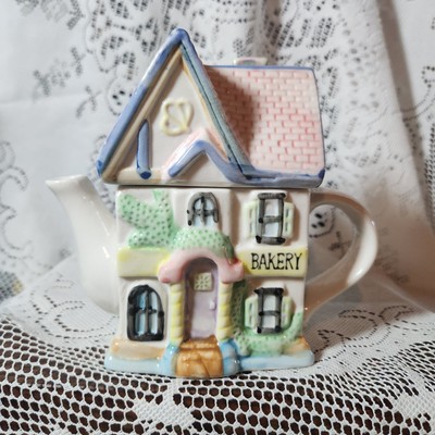 Vtg Houston Harvest 2000 Collectors Series Cottage Bakery Tea Pot Cottagecore 