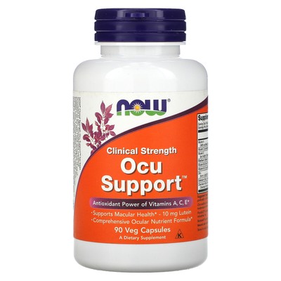 Now Foods Clinical Strength Ocu Support 90 растительных капсул с гарантией качества GMP
