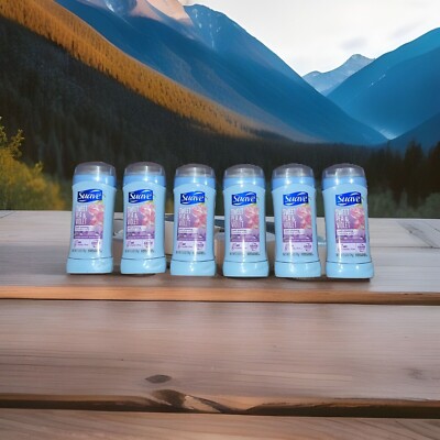 6 Suave SWEET PEA & VIOLET Scent Women's Solid Antiperspirant Deodorant 2.6 oz.