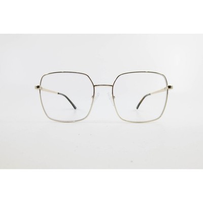 The Book Club Gold Oversized Square Eyeglasses Frames 55-18-140 Tortoise Tips