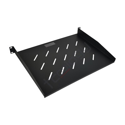 TCoology 19'' 1U Universal Server Rack Mount Vented Shelf Cabinet Cantilever Tray