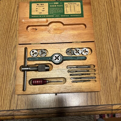 Vintage Greenfield Tap And Die Set B5 OK Jr  In Original Case Made In USA