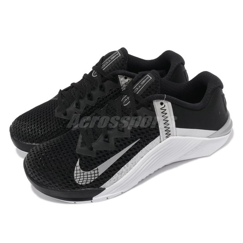 

Nike Wmns Metcon 6 Black Metallic Silver Women Cross Training Shoes AT3160-010, Черный, Wmns Metcon 6